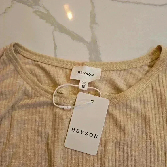 NWT Heyson Womens Oversized Tunic Top Small Tan - Picture 5 of 7
